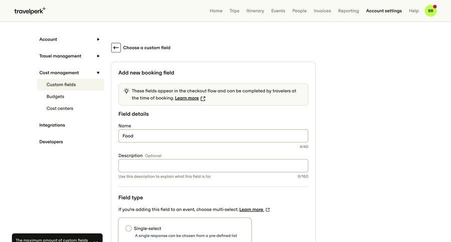 Travelperk screen example