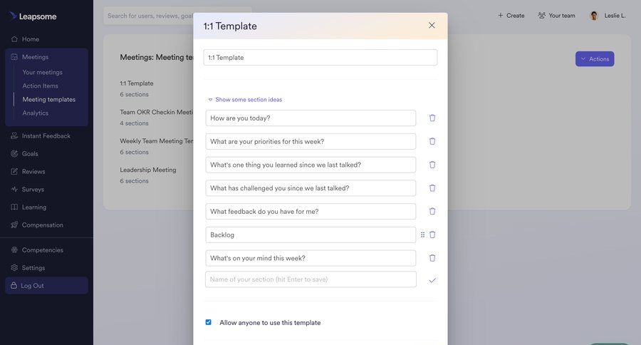 Leapsome
			      ux ui design