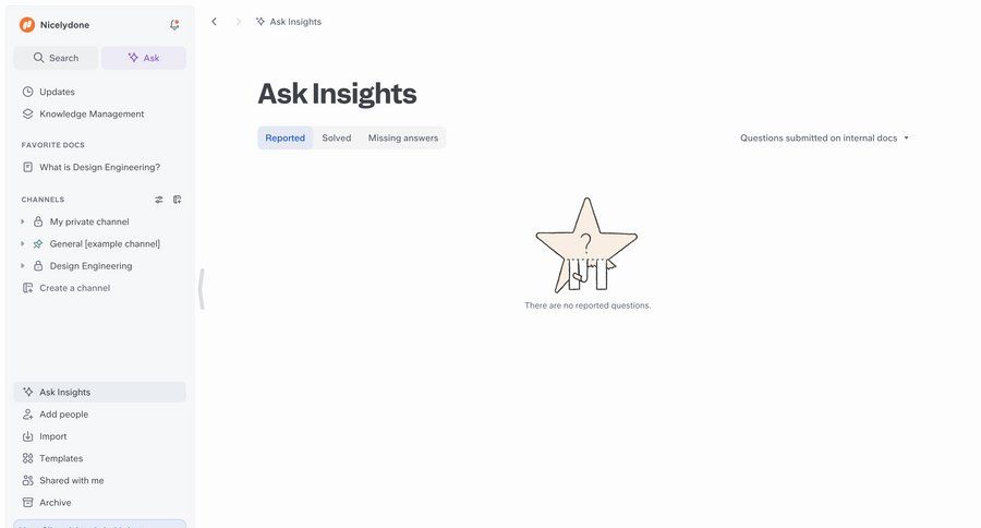 Slite
			 collaboration dashboard sidebar navigation knowledge base data display data visualization ui page example