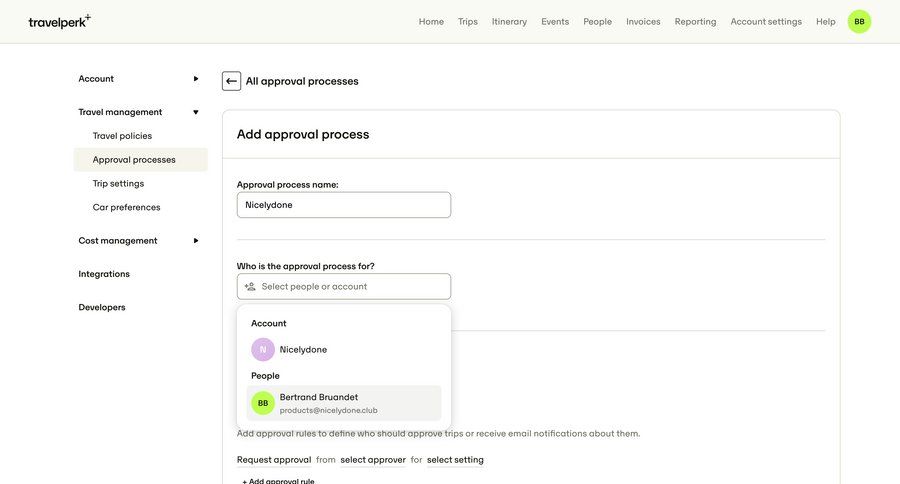Travelperk screen example