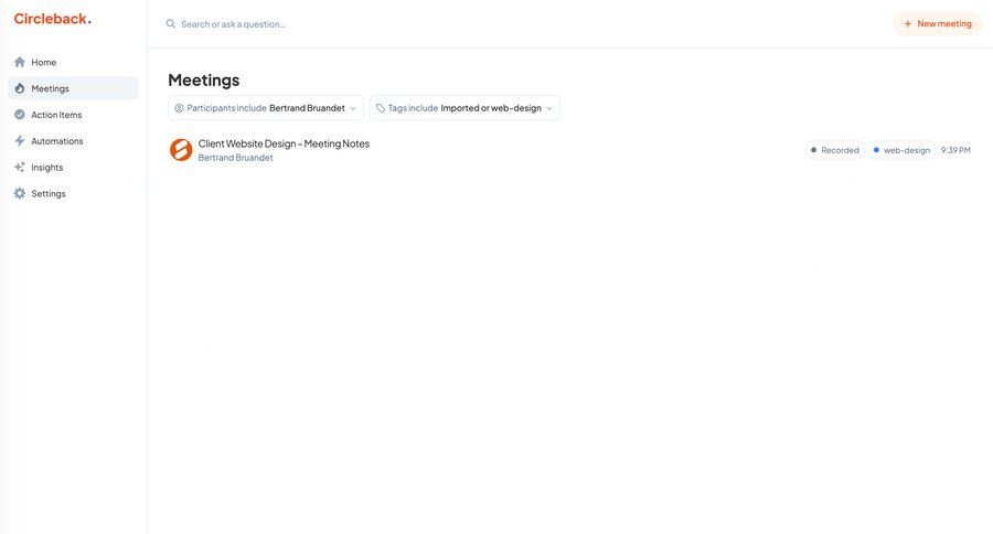 Circleback
			    ux ui design