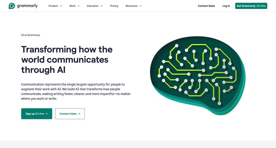 Grammarly
				about & company mission ui page example