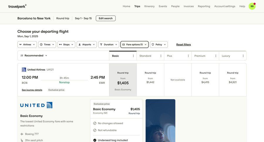 Travelperk screen example