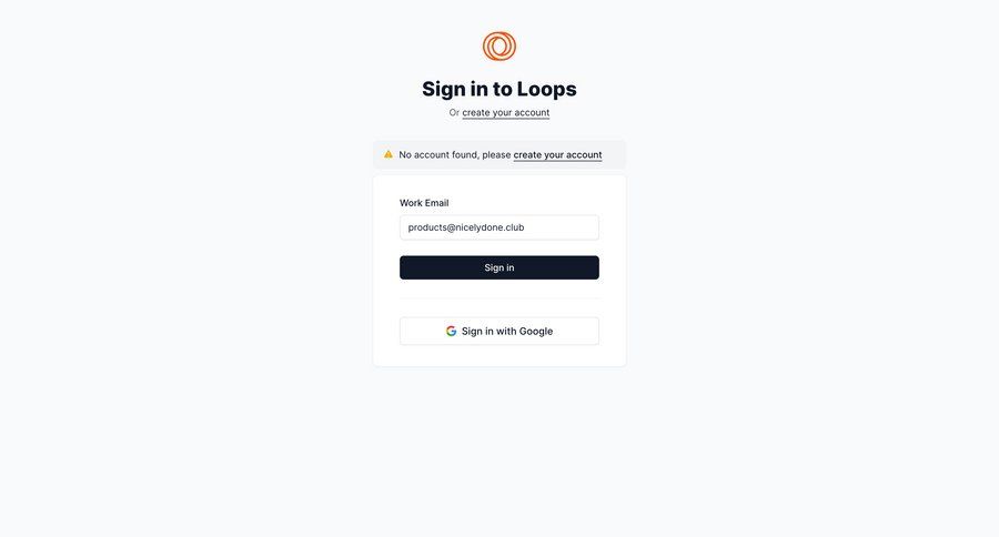 Loops
				signin page example