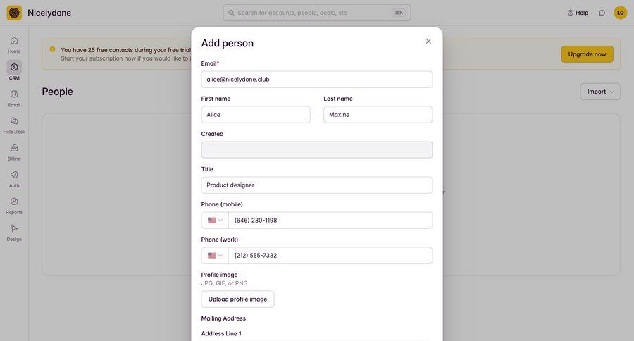 Outseta screen example