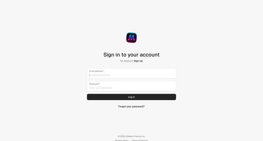 Maybe Finance
				signin page example