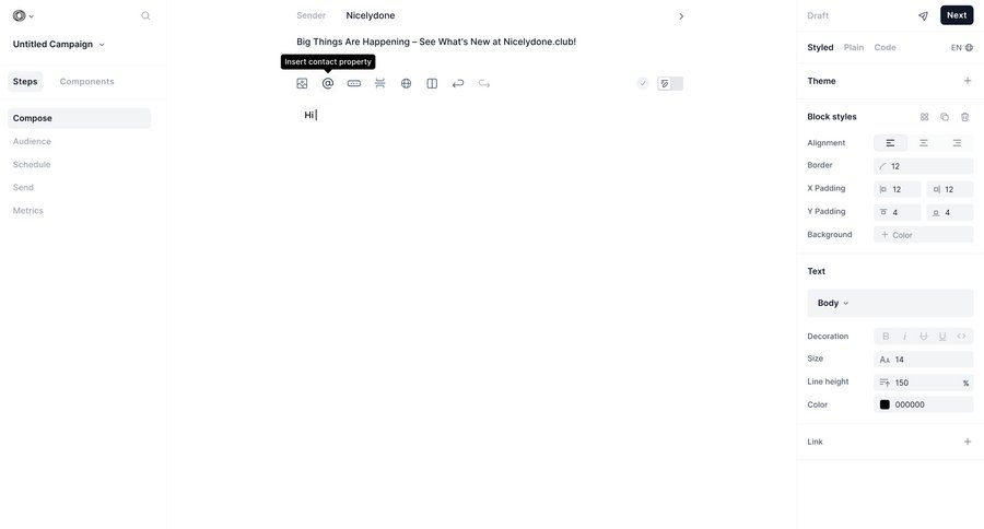 Loops screen example