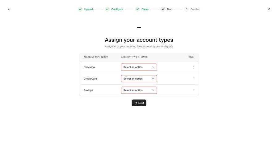 Maybe Finance screen example