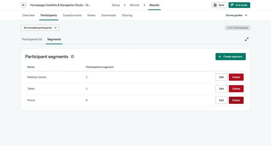 Optimal screen example