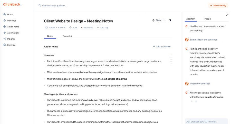 Circleback
			   ux ui design