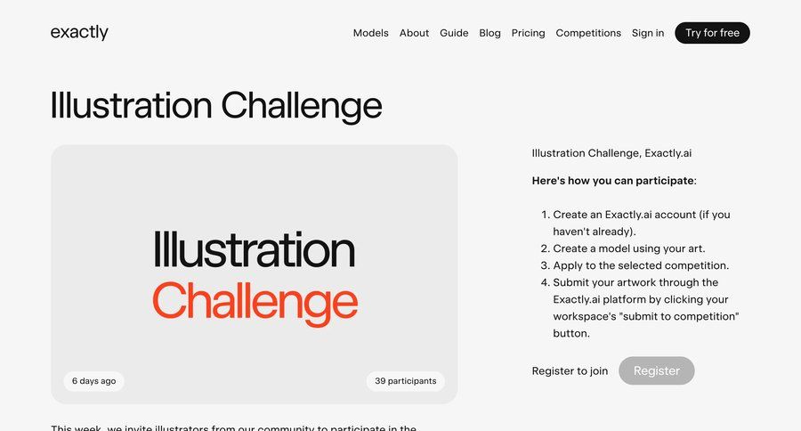 Exactly
			events competition ui page example