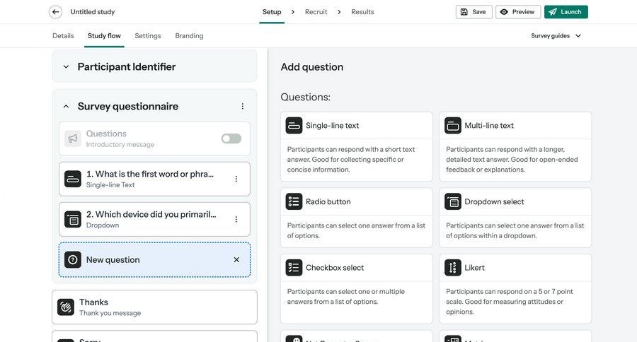 Optimal screen example