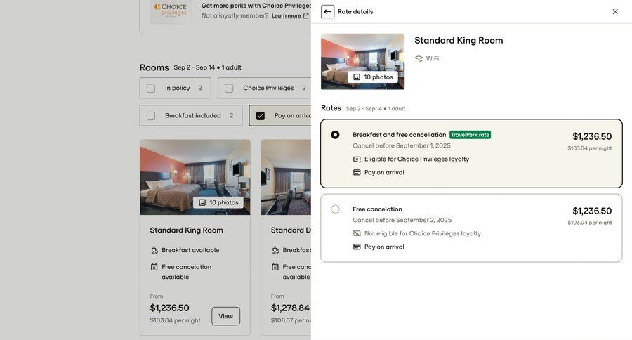 Travelperk
				detail page ui page example