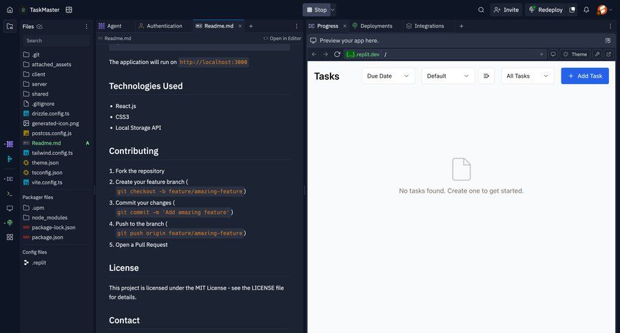 Replit
			 task management dashboard project management onboarding project setup sidebar blank state void blank non-ideal state empty page prompt project dashboard ui page example