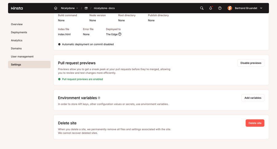 Kinsta screen example