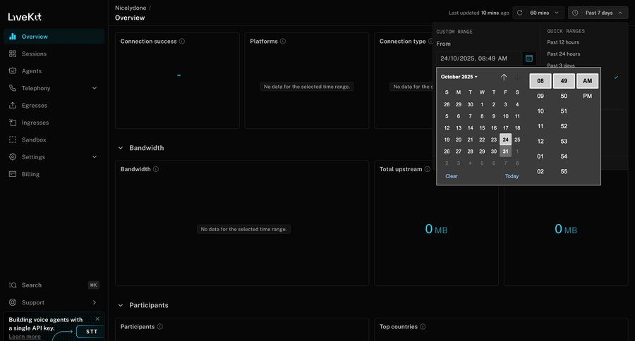 Livekit
				notification ui page example