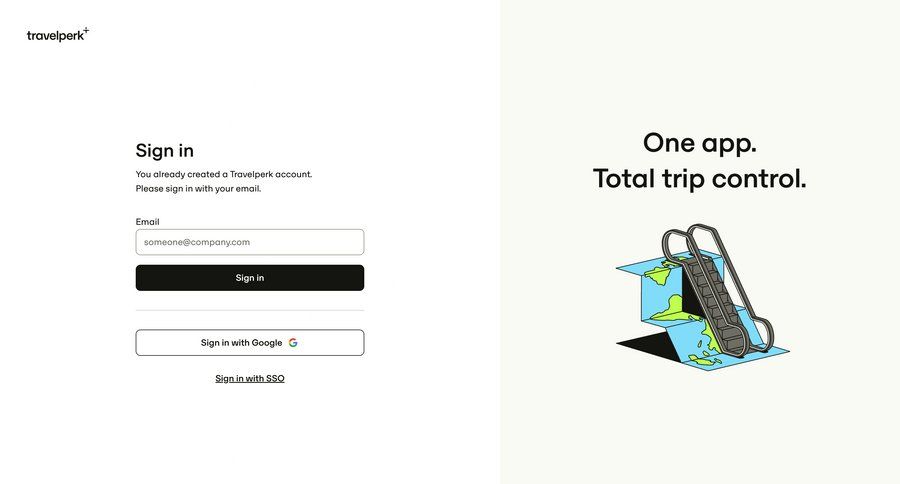 Travelperk
				signin page example