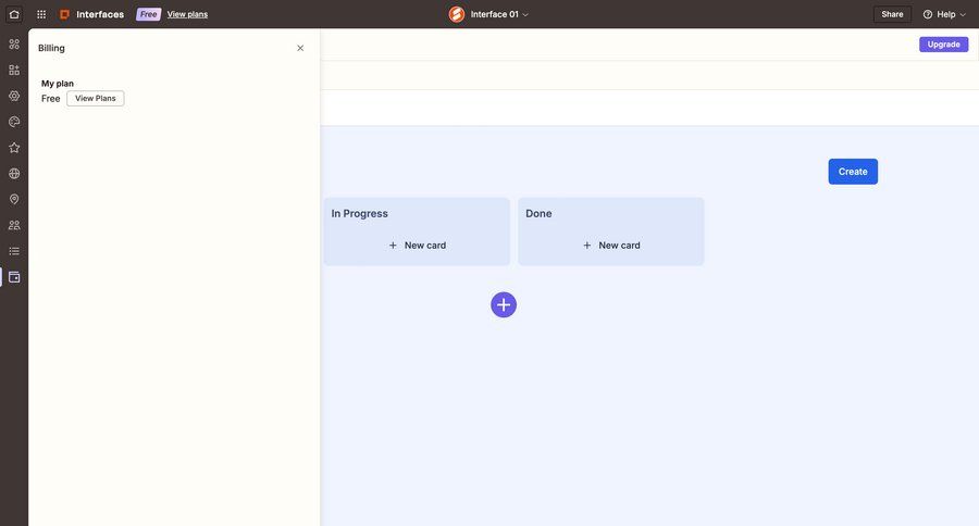 Zapier
			create plans & pricing (in app) collection billing task management dashboard sidebar navigation project management onboarding kanban board full-screen layout sidebar ui page example