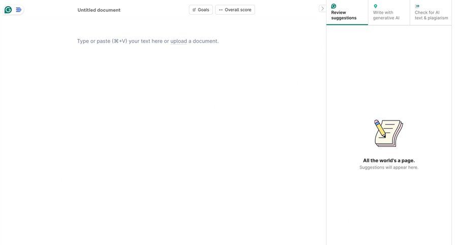 Grammarly screen example