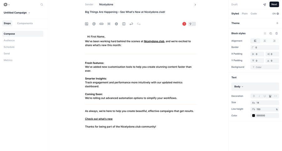 Loops screen example