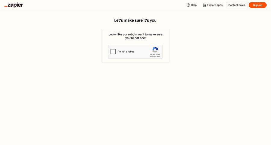 Zapier
			signin form security verification form user authentication account creation authentication full-screen layout login security ui page example