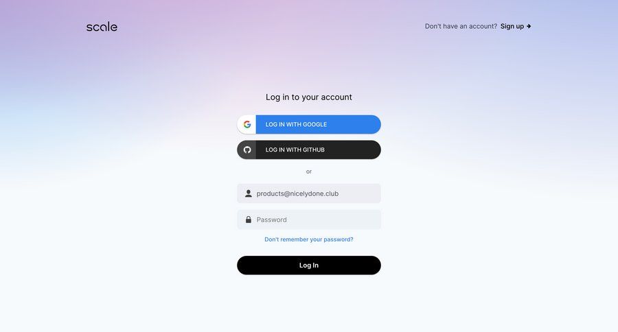 Scale
				signin page example