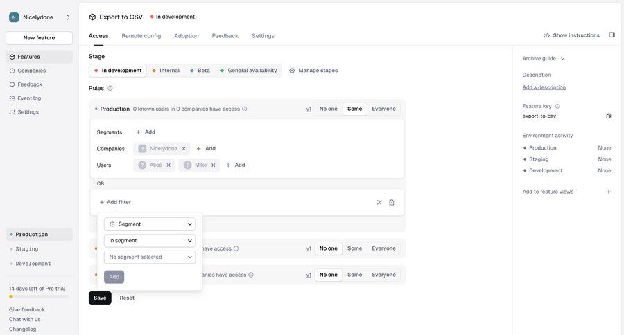 Reflag screen example