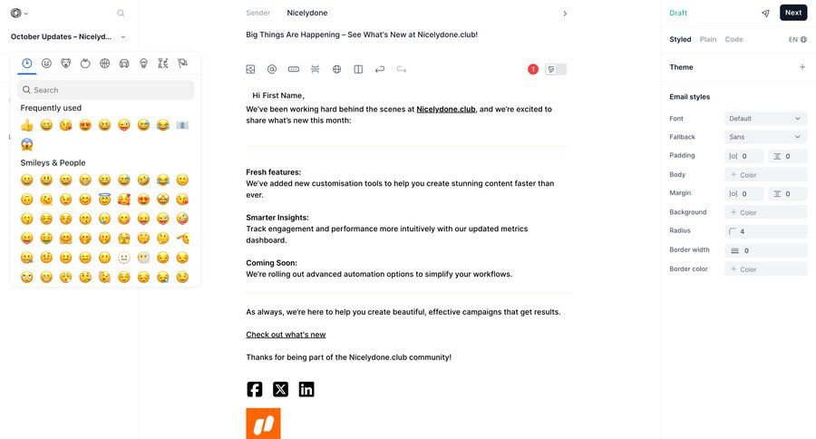 Loops screen example