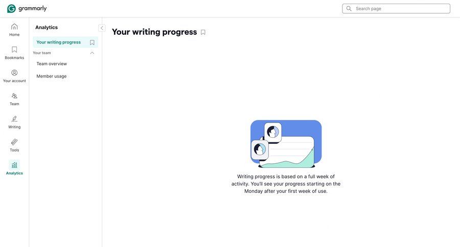 Grammarly screen example