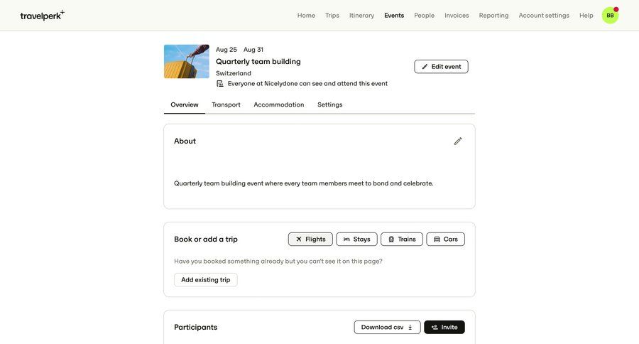 Travelperk screen example