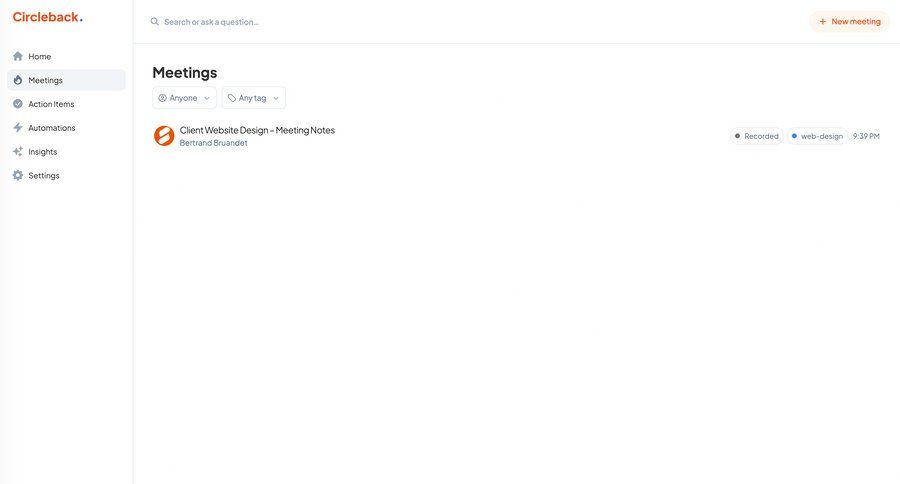 Circleback
			    ux ui design