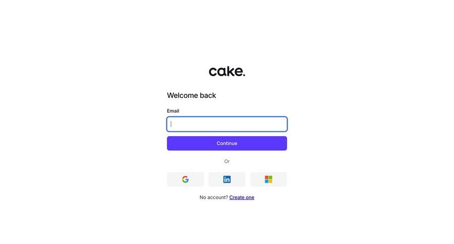 Cake
				signin page example