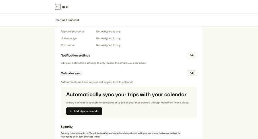 Travelperk screen example