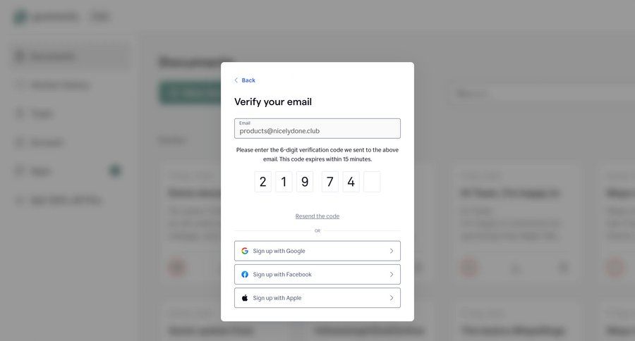 Grammarly screen example