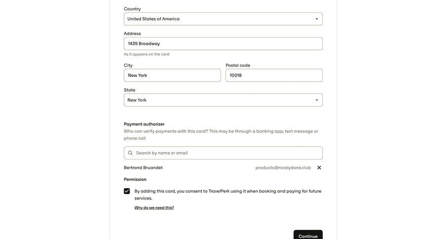 Travelperk screen example