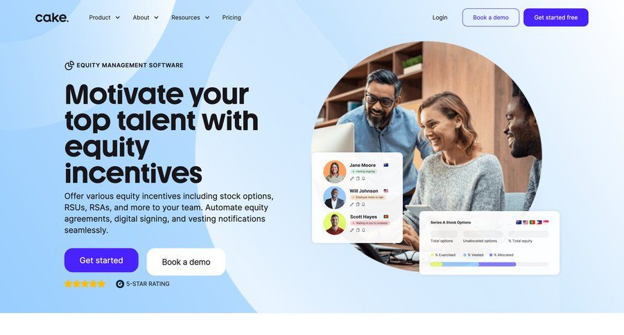 Cake
				onboarding ui page example