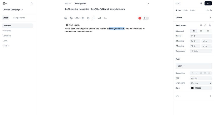 Loops screen example