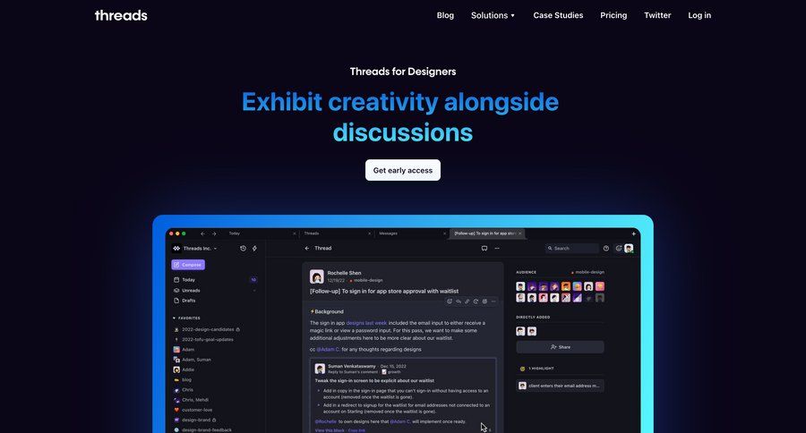 Threads
			    ux ui design
