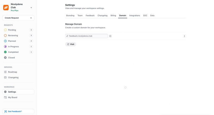 UserJot
			 configuration settings full screen modal ui page example