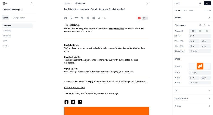 Loops screen example