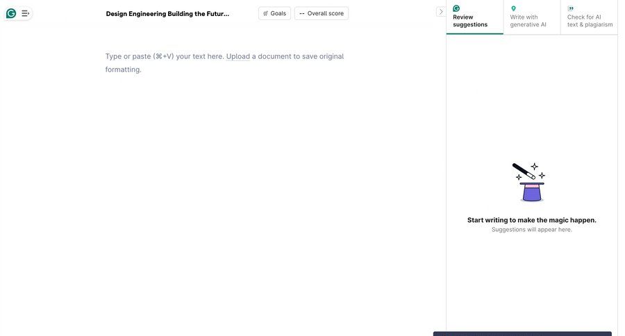 Grammarly screen example