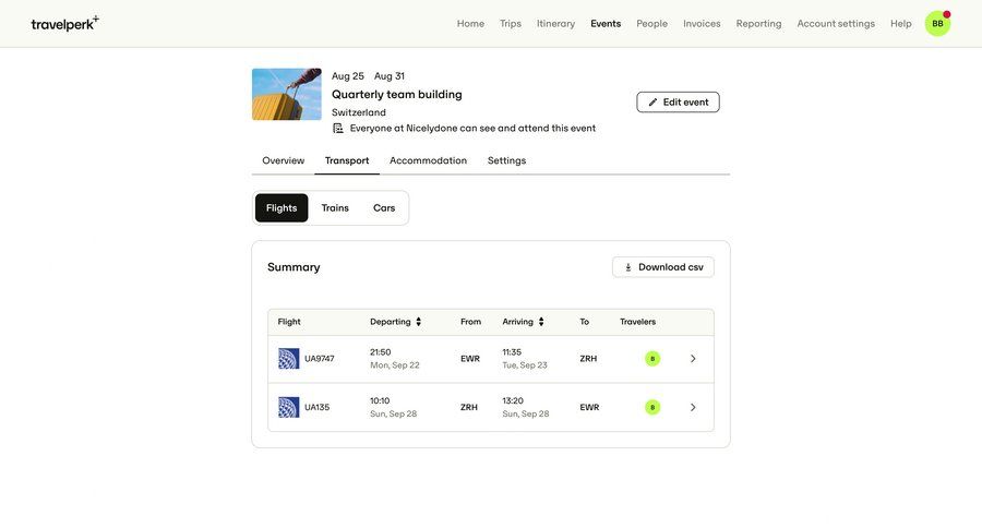 Travelperk screen example
