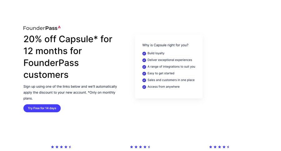 Capsule
				plans & pricing ui page example