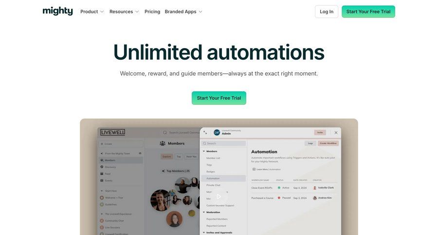 Mighty
				plans & pricing page example