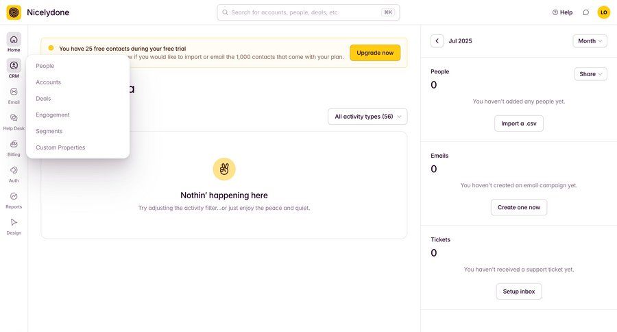 Outseta
			 dashboard sidebar navigation project management onboarding dashboard overview sidebar alert data import menu importing data ui page example