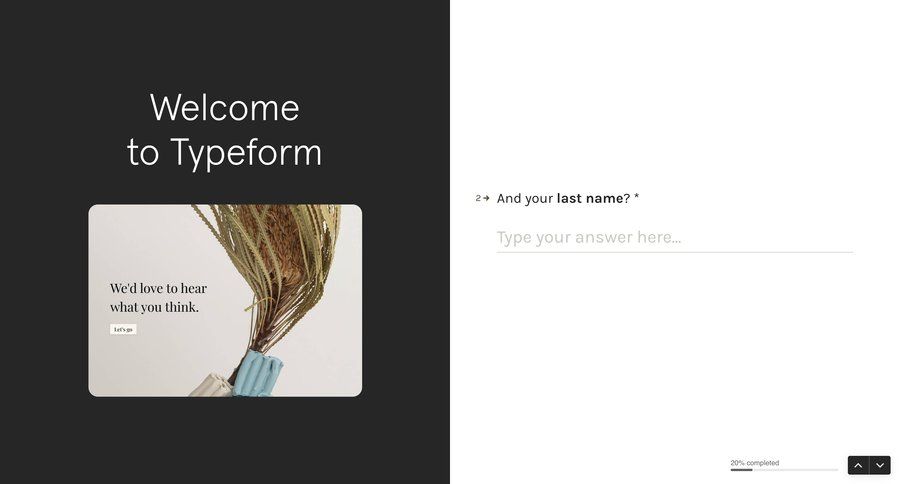Typeform
			       ux ui design