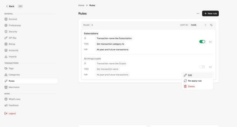 Maybe Finance screen example