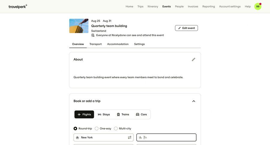 Travelperk
				detail page ui page example