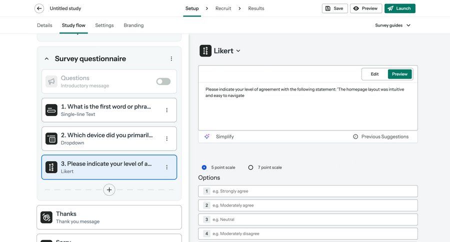 Optimal screen example