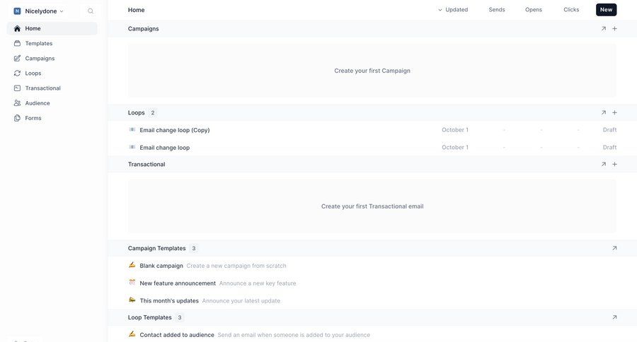 Loops screen example